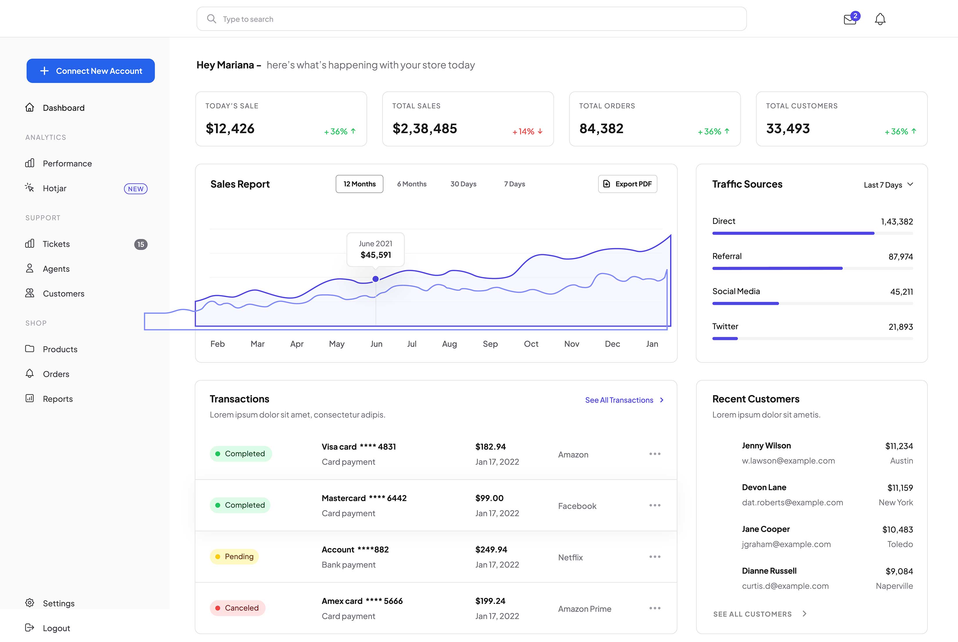 SaaS product mockup